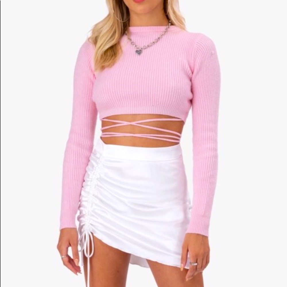 Witt Rib Knit Top Pink